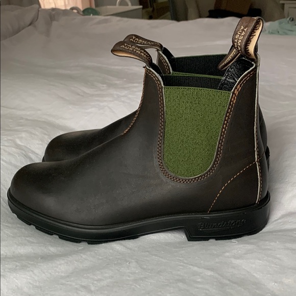 Blundstone Men's Brown and Green Chelsea Boots - Picture 5 of 8